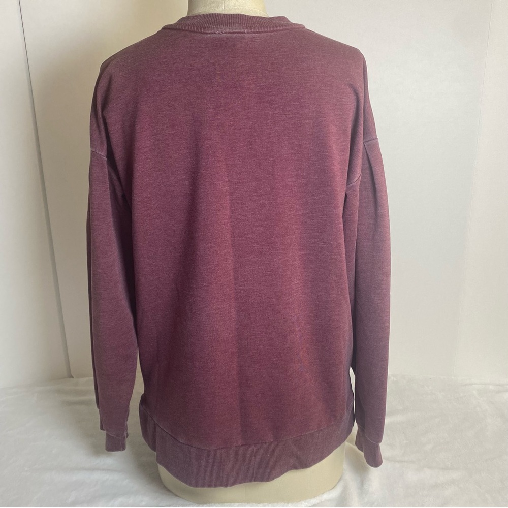 Logo Lori Goldstein Washed Mauve Pullover Sweatshirt XS - Picture 7 of 15